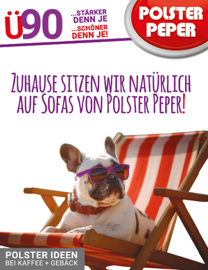 Zuhause sitzen wir natürlich auf Sofas von Polster Peper!